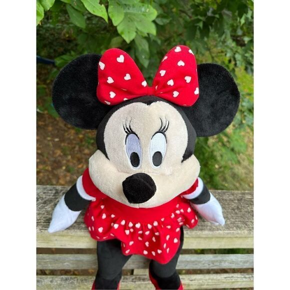 Dan Dee Minnie Mouse Disney 25" Plush Polka Heart Dot Dress Shelf Sitter - Picture 3 of 8